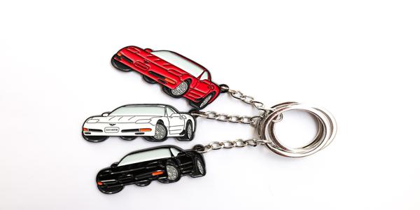 Red Corvette Keychain